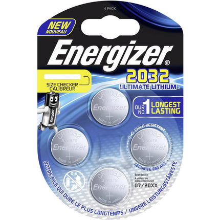 Energizer Ultimate Lithium 3V CR2032 Blister 4 pièces