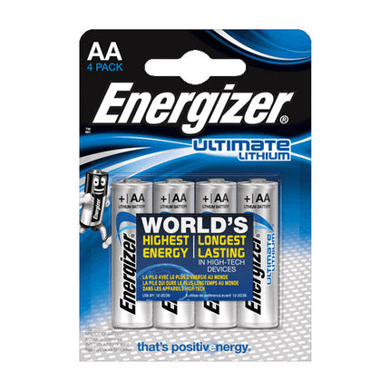 Energizer Ultimate Lithium LR6 AA Blister 4 pièces