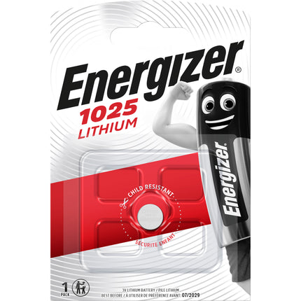 Pile bouton Energizer CR1025 Lithium 3V sous blister