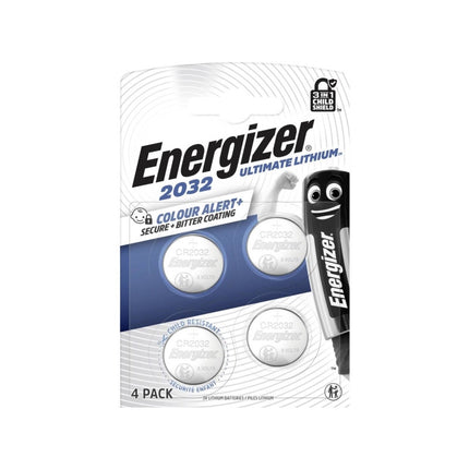Pile bouton Energizer Ultimate Lithium 3V CR2032 (4 pièces)