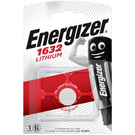 Pile bouton Energizer Lithium 3V CR1632