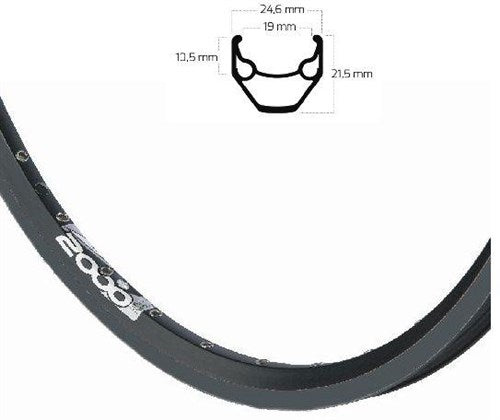 VELG 28" 622 ZAC2000 Zwart bus 13 36