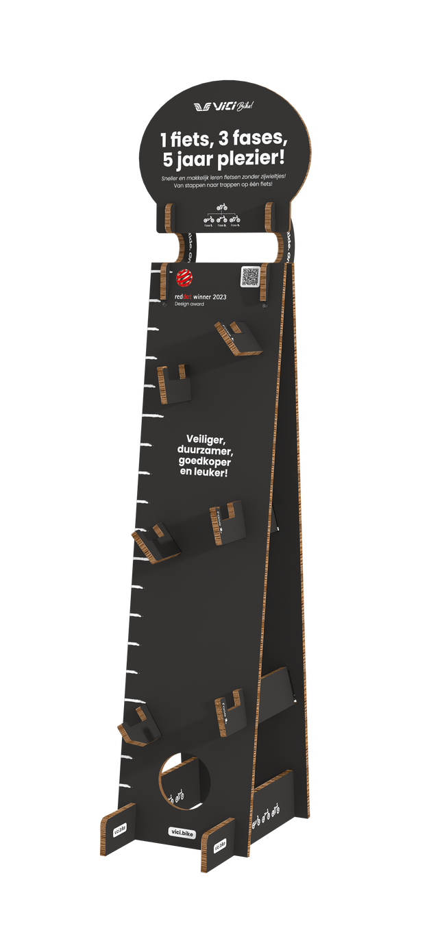 Vici 3-in-1 meegroeifiets display reboard voor 3 fases