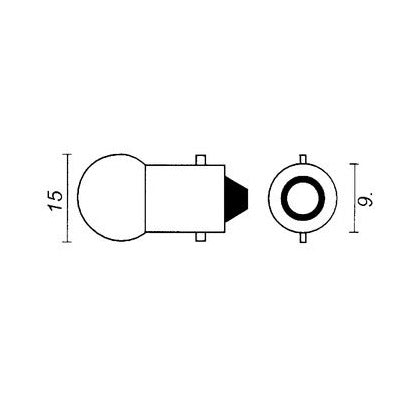 Lamp 6V-3W BA9S Bosma