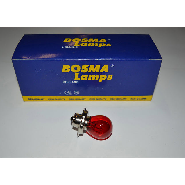 Lamp 6V-15W P26S kraag rood