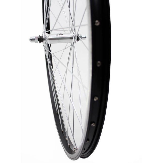 Roue avant Roland 26 x 1.75 axe plein noire rayons zinc
