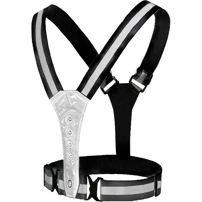 VWP reflecterend sportvest USB oplaadbaar LED one size antra.