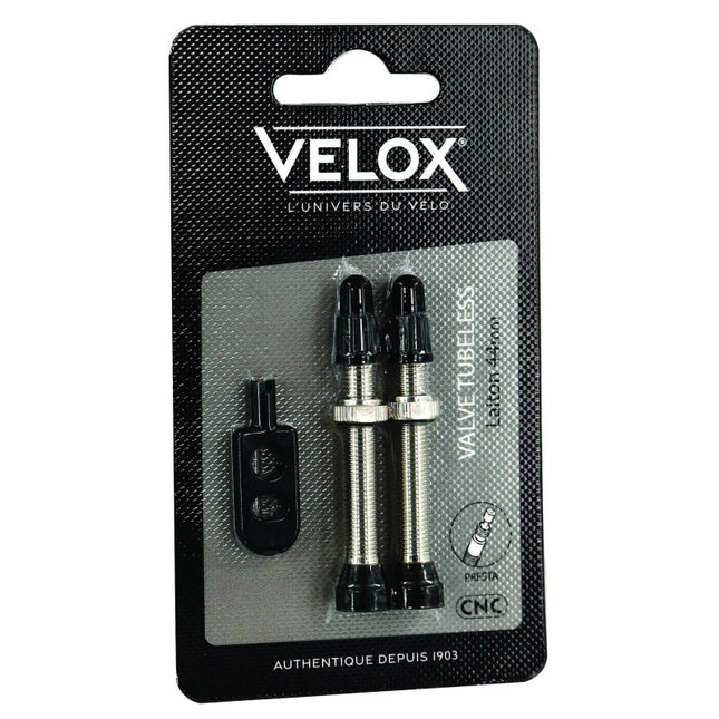 Velox ventiel tubeless Presta 60mm messing (2st)