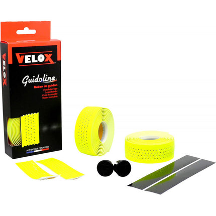 Velox handlebar tape Fluo perforated fluorescent yellow (2 pcs)