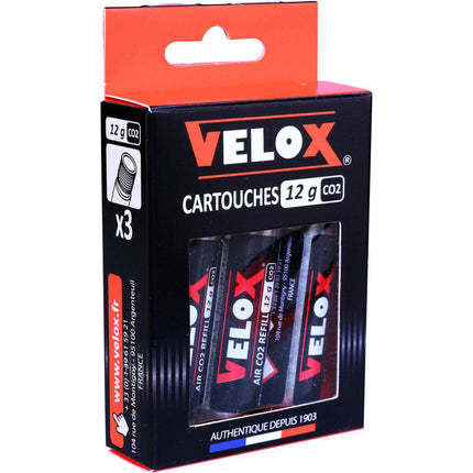 Velox CO2 cartridge with screw thread 12g (3 pcs)