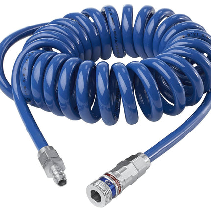 Tuyau spiralé bleu 8 mm