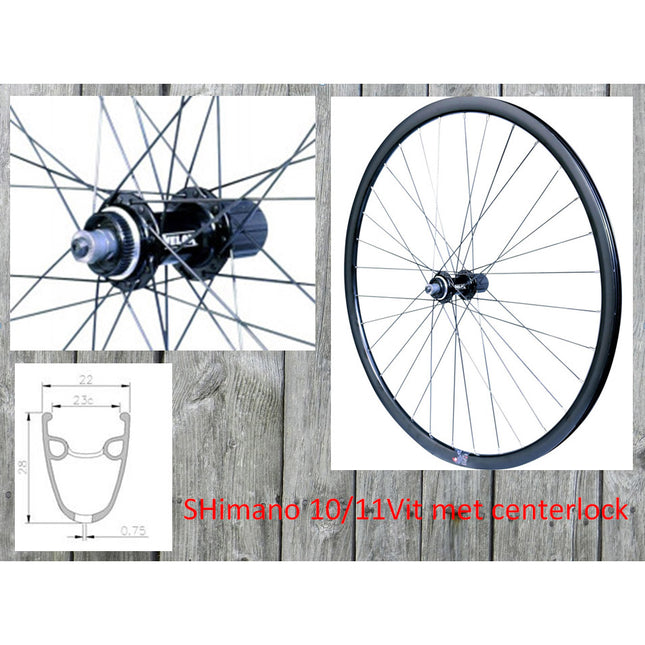 Velox achterwiel 28" 11V QR hybride/gravel disc CL 135mm