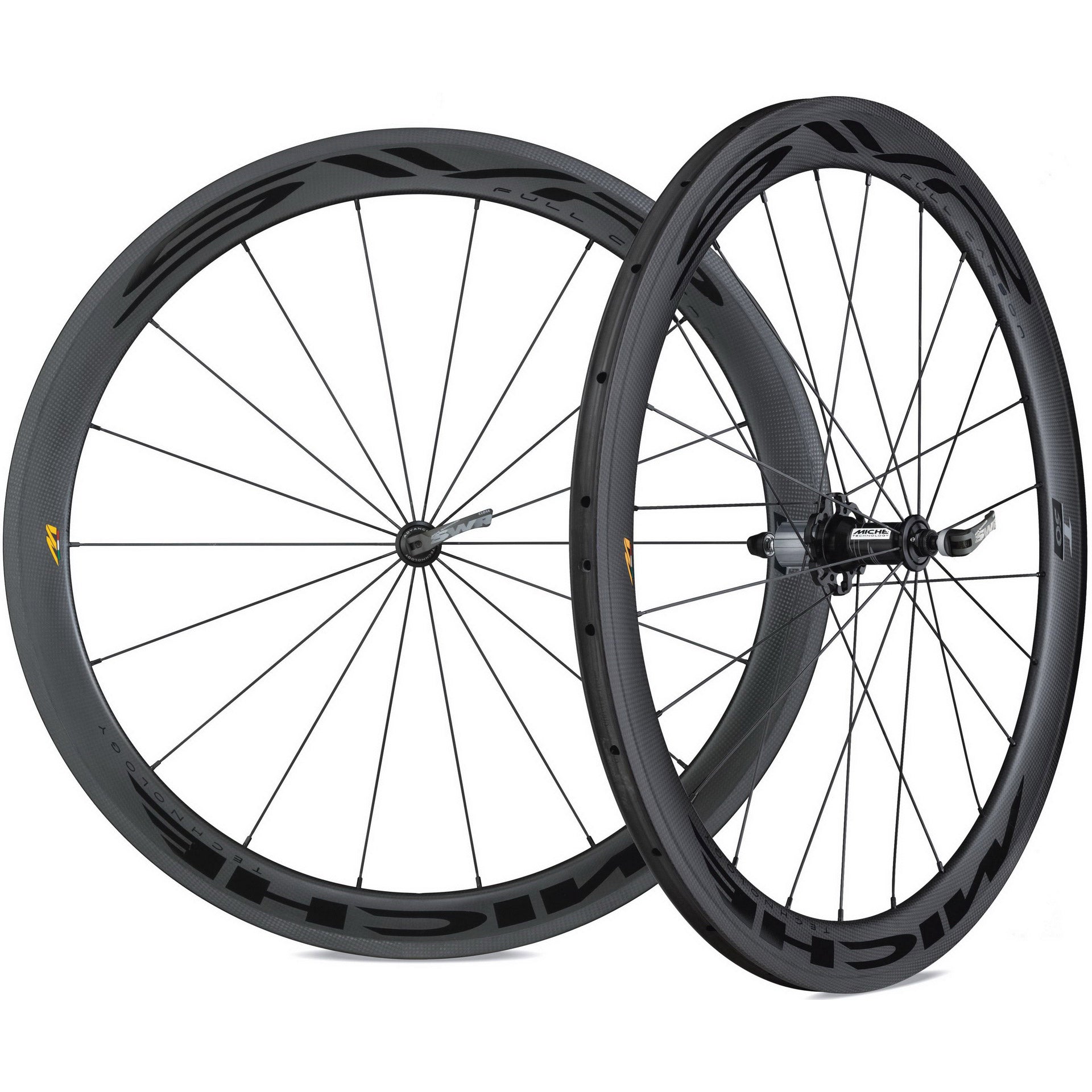 Miche wielset SWR full carbon 50/50 zwart Campa