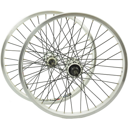 Velox wheelset 20" Freestyle 14mm axle 9T 36-spoke white