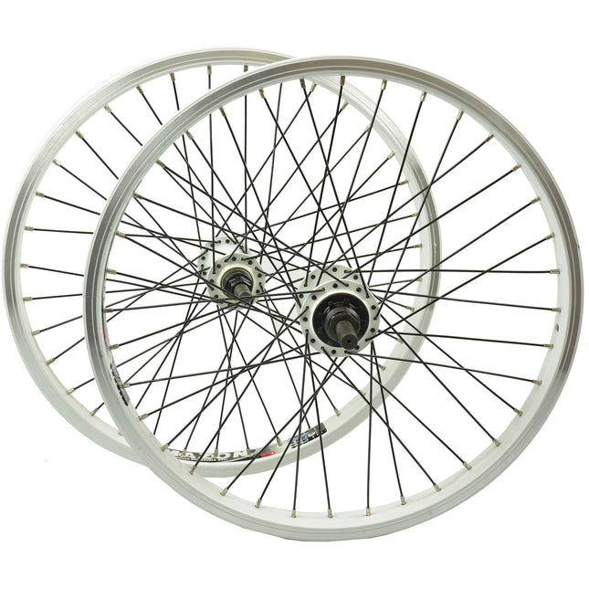 Velox wielset 20" Freestyle 14mm as 9T 36-spaaks wit