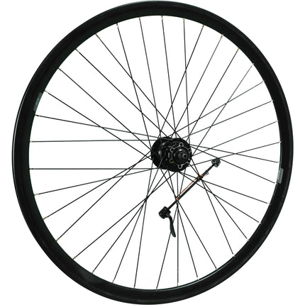 Achterwiel 28" disc 475 naaf uitval Dutch 19 velg 36g zwart