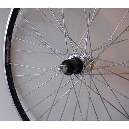 Achterwiel 28-15/8-13/8 622 cass 8V/9V vast alu Paralex Zw