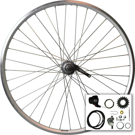 Achterwiel 28" Nexus 3V RN ZAC 2000 RVS spaken zilver