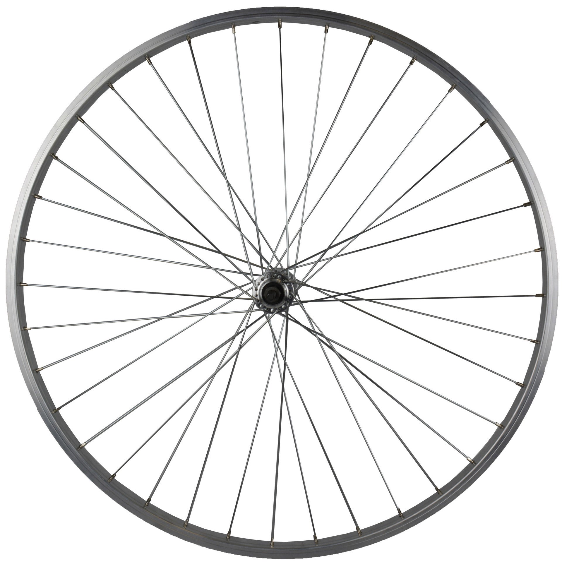 Roland voorwiel P24 28" 36g vaste as alu zilver