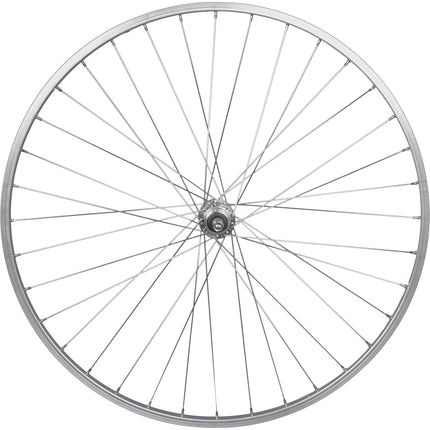 Roland achterwiel P24H 28" 36g 7v vaste as alu zilver