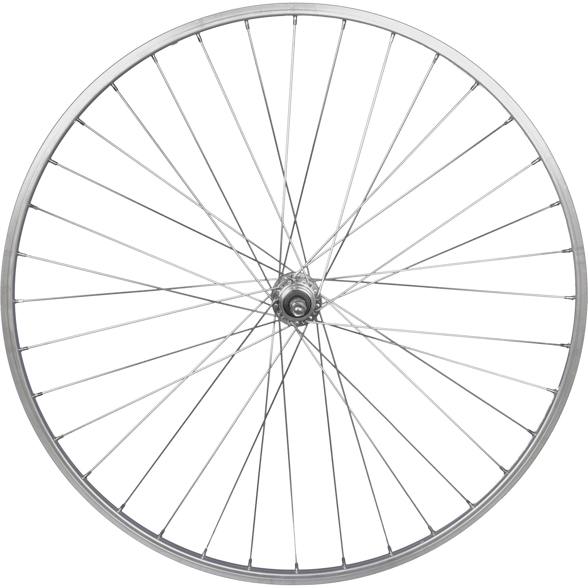 Roland achterwiel P24H 28" 36g 7v vaste as alu zilver