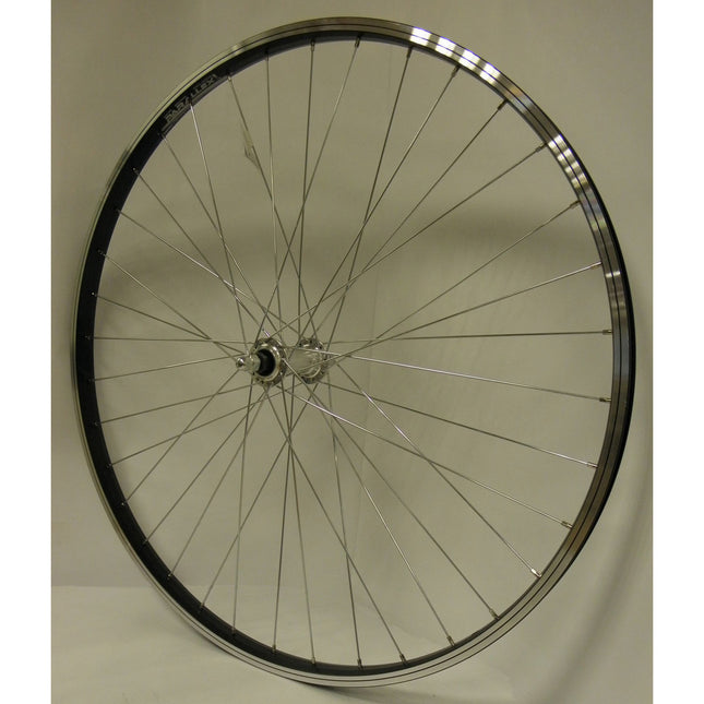 Voorwiel 28-15/8-13/8 622 alu velg vaste as Paralex zw