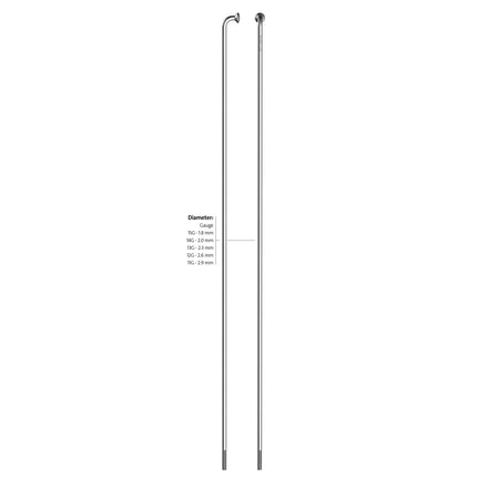 Sapim spaak 14-163 Leader RVS zonder nippel (100st)