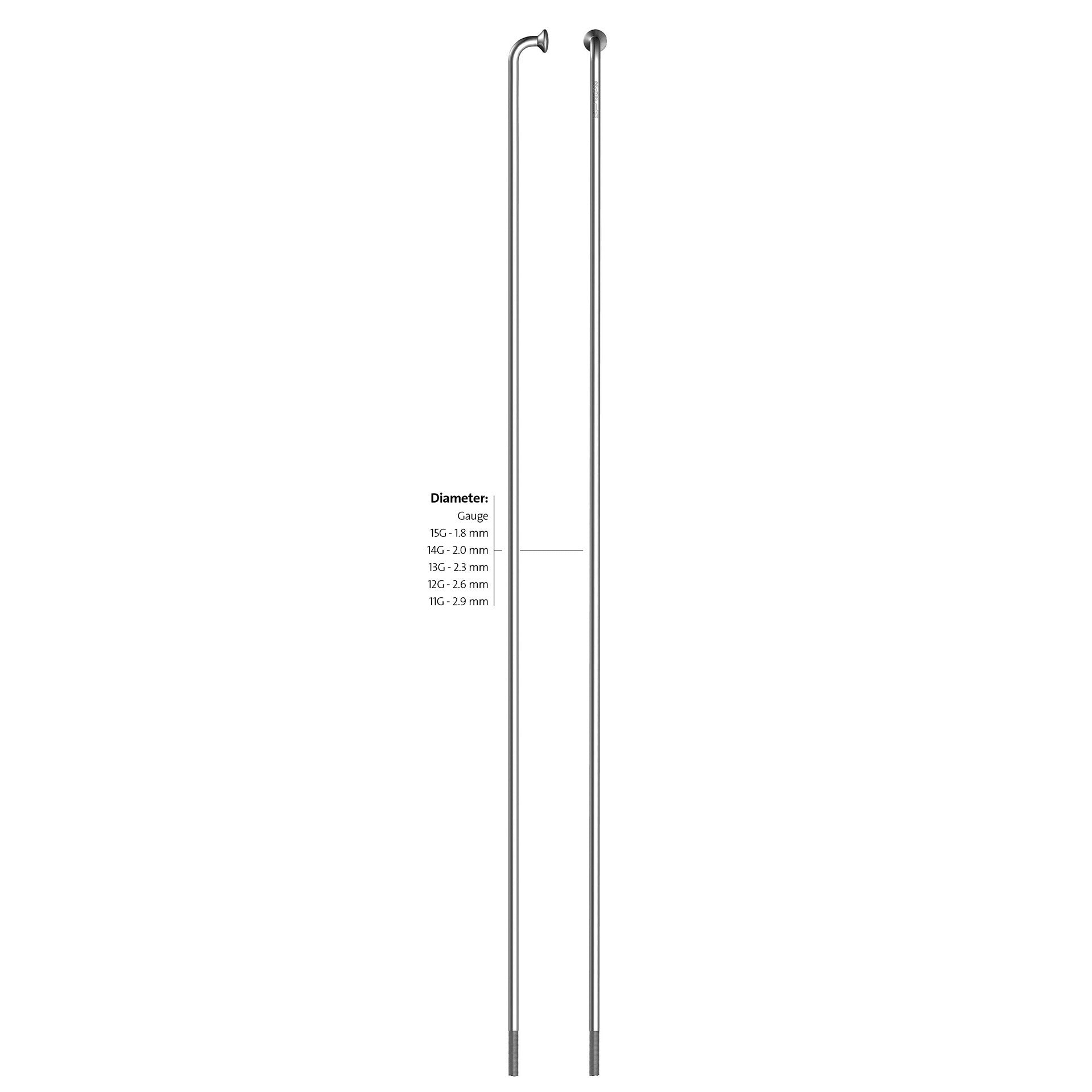 Sapim spaak 13-132 Leader RVS zonder nippel (100st)