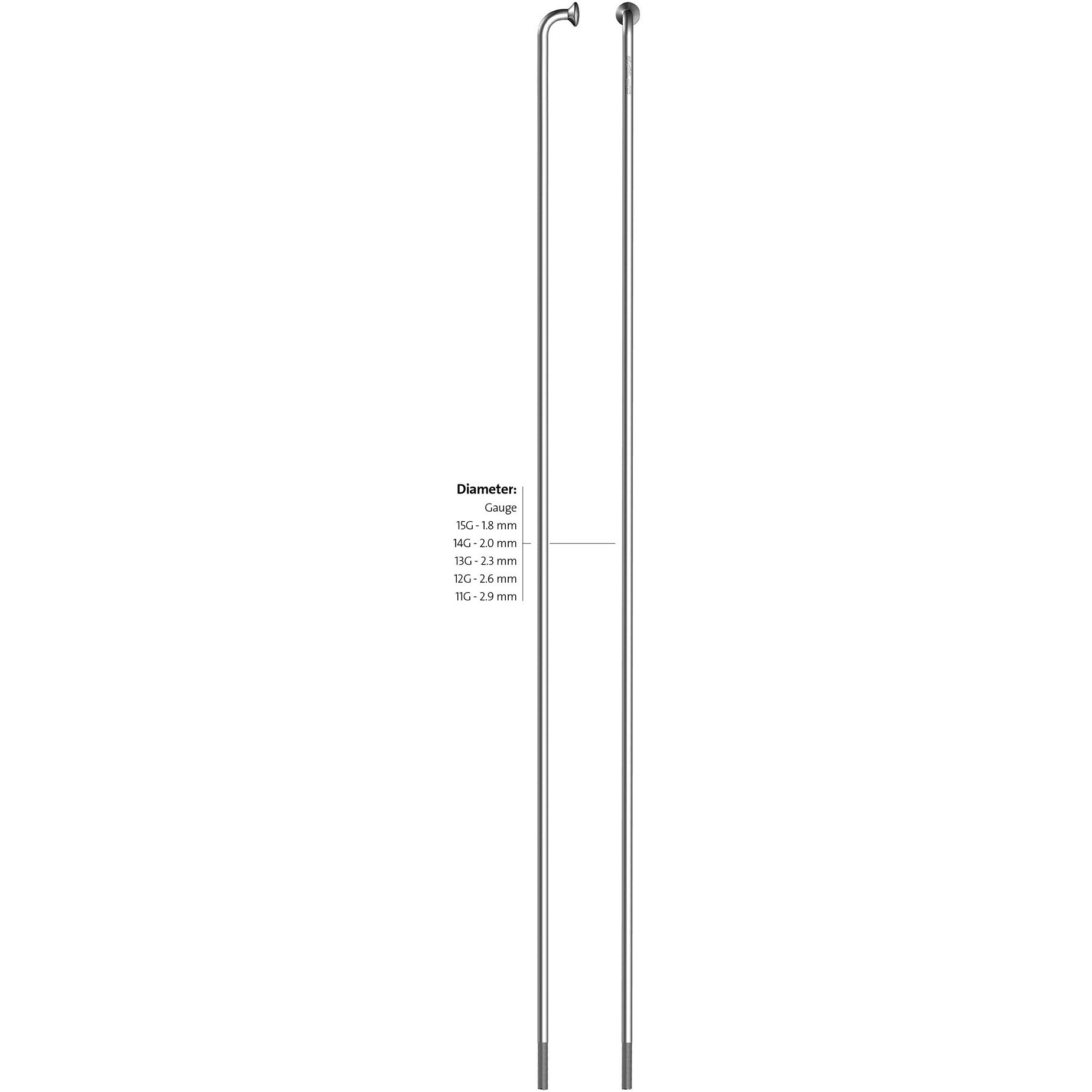 Sapim spaak 13-153 Leader RVS zonder nippel (100st)