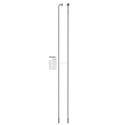 Sapim spoke 13-185 Leader stainless steel without nipple (100 pcs)