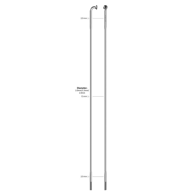 Sapim spaak 14-238 Laser RVS zilver zonder nippel (50st)