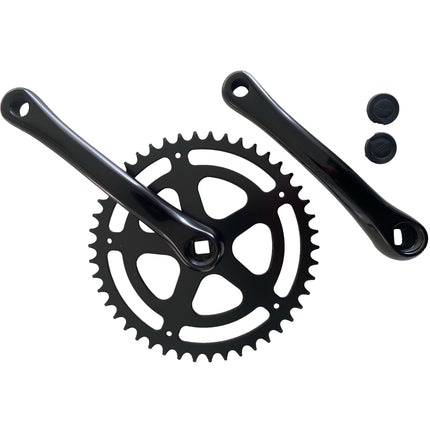White label crankset 46t 170mm aluminum black