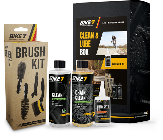 Fietsonderhoudsset Bike7 Clean & Lube Box