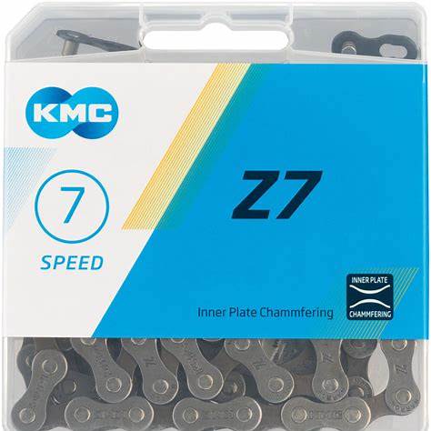 Ketting 7 speed KMC Z7  1/2 x 3/32" - zilverbruin