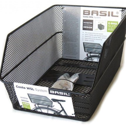 Fietsmand Basil Cento met WSL-systeem 45 x 31 x 22 cm - zwart