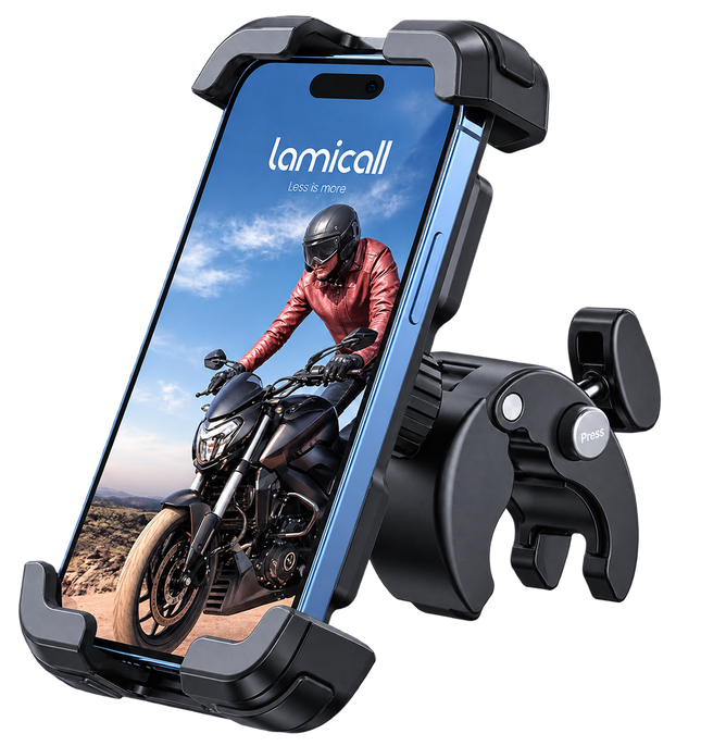 Lamicall BP07 telefoonhouder met snelklem zwart - beeld 1