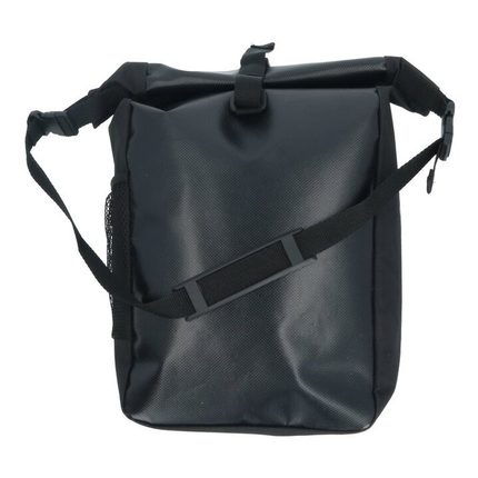 Dresco Traveller enkele fietstas 15 liter zwart - schouderriem