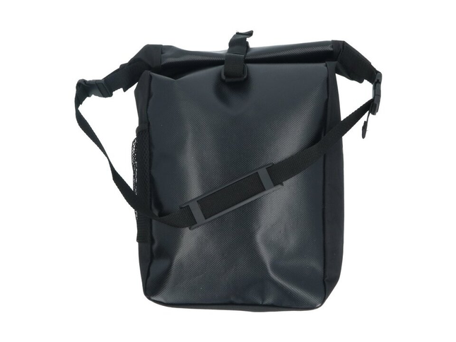 Dresco Traveller enkele fietstas 15 liter zwart - schouderriem