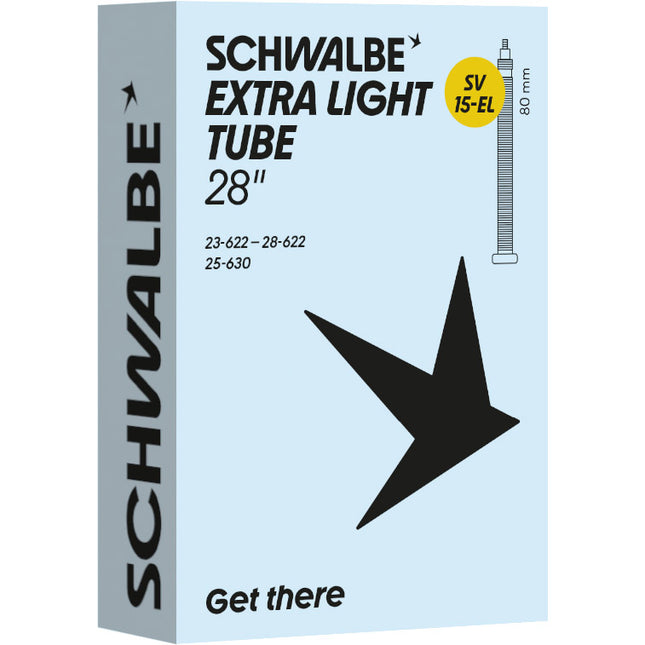 Schwalbe SV15-EL Extra Light binnenband 28 inch 80 mm - verpakking