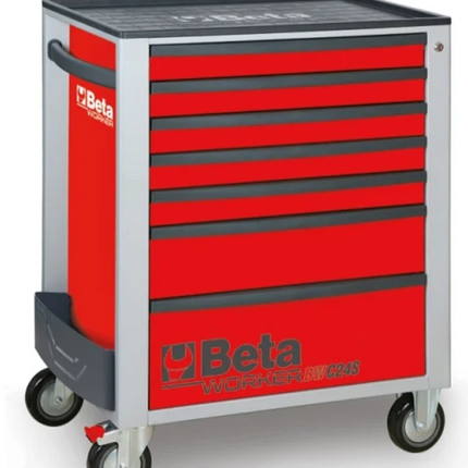 Beta Tools C24S gereedschapswagen rood met 240-delig assortiment