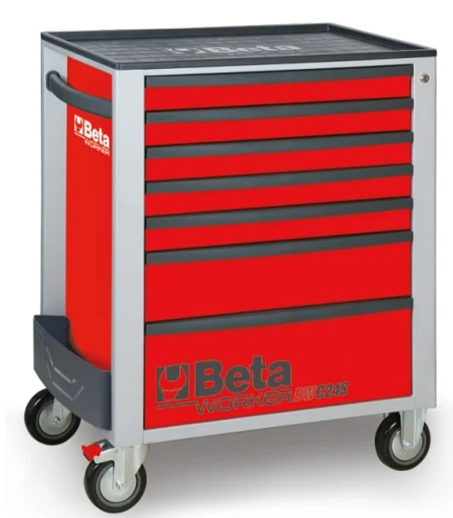 Beta Tools C24S gereedschapswagen rood met 240-delig assortiment