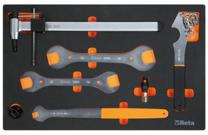Beta Tools M401 fietsreparatieset 7-delig in foam inlay