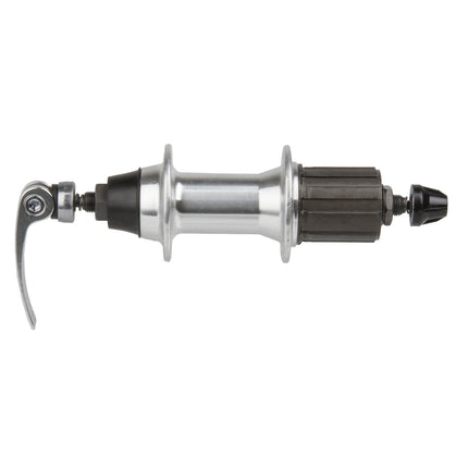 Zilverkleurige HG-cassette-achternaaf met holle as voor snelspanner