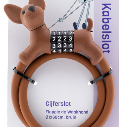 PexKids Flappie bruin cijferslot op de leverancierskaart