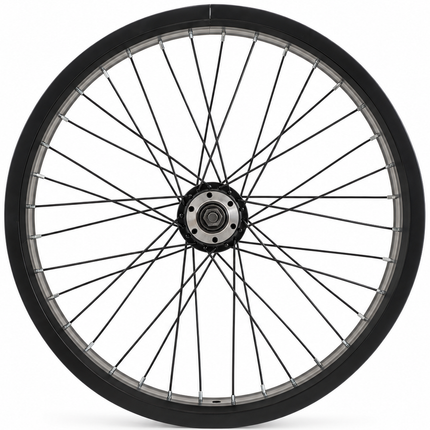 RMS voorwiel fatbike 20x4 met 3/8-naaf zwart - volledig wiel