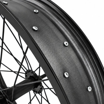 RMS voorwiel fatbike 20x4 met 3/8-naaf zwart - velgdetail