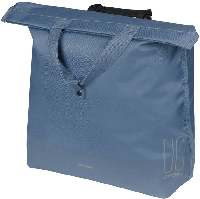 Basil Mara Evo fietsshopper indigo blue, schuin vooraanzicht