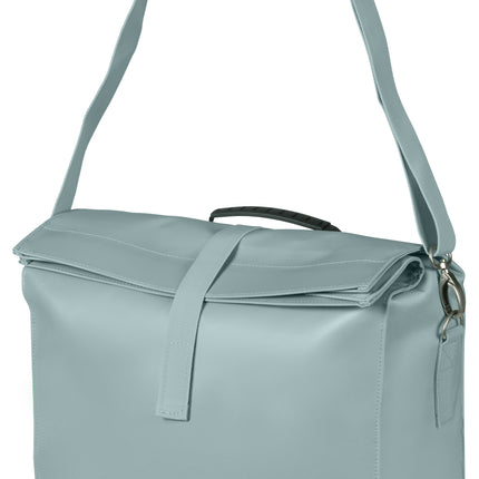 Basil Urban Load Pro enkele fietstas silver blue, vooraanzicht