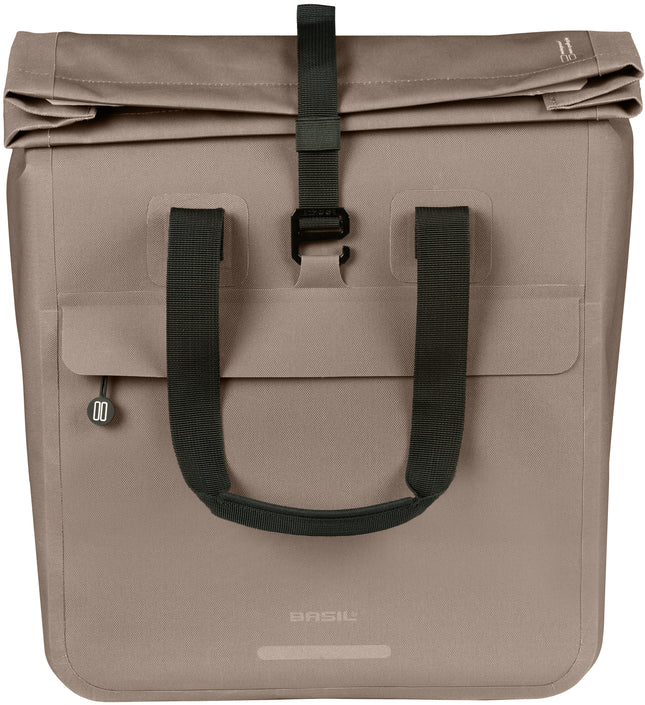 Basil Urban Dry Neo fietsshopper sage brown, vooraanzicht