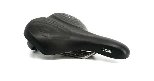 Selle Royal Load Relaxed fietszadel zwart met handgreep, zijaanzicht